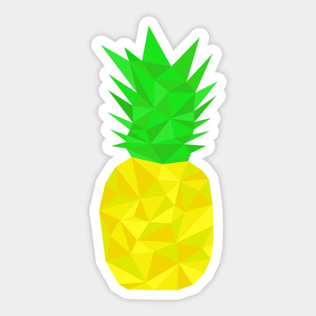 Pineapple Geometric (Standard) Sticker by SpareFilm